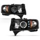 Dodge Ram 2500 1994-2002 Black Projector Headlights and LED Tail Lights