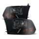 Dodge Ram 2500 2010-2012 Black Smoked Headlights