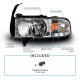 Dodge Ram 3500 1994-2002 Crystal Headlights Chrome LED