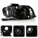 Audi A3 2006-2008 Black Projector Headlights with LED Daytime Running Lights