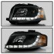 Audi A3 2006-2008 Black Projector Headlights with LED Daytime Running Lights