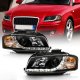 Audi A3 2006-2008 Black Projector Headlights with LED Daytime Running Lights