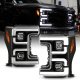 Ford F550 Super Duty 2017-2019 Black Projector Headlights LED DRL S1