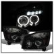 Nissan Armada 2004-2007 Black Smoked Halo Projector Headlights LED