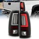 Chevy Silverado 2500 1999-2002 Black LED Tail Lights White Tube