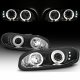 Chevy Camaro 1998-2002 Black Dual Halo Projector Headlights with LED