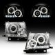 Toyota Tacoma 1997-2000 Clear Dual Halo Projector Headlights with LED