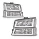 Chevy Silverado 2003-2006 Chrome Tube DRL Headlights Bumper Lights