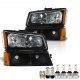 Chevy Silverado 2500HD 2003-2006 Black Headlights LED Bulbs Complete Kit