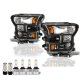 Ford F150 2015-2017 Black LED Headlight Bulbs Set Complete Kit