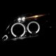 Honda Civic 1996-1998 Clear Dual Halo Projector Headlights with LED