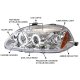 Honda Civic 1996-1998 Clear Dual Halo Projector Headlights with LED