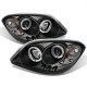 Chevy Cobalt 2005-2010 Black Dual Halo Projector Headlights with LED