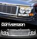 Chevy Silverado 1999-2002 Chrome Billet Grille and Black Headlight Conversion Kit