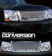 Chevy Silverado 2003-2005 Chrome Round Hole Mesh Grille and Headlight Conversion Kit