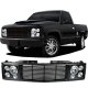 Chevy 3500 Pickup 1994-2000 Black Billet Grille and Headlight Conversion Kit