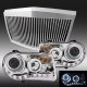 Chrysler 300C 2005-2010 Chrome Phantom Grille and Halo Projector Headlights