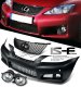 Lexus IS350 2006-2008 Black IS-F Style Bumper and Grille with Fog Lights