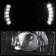 Mitsubishi Eclipse 1990-1991 LED Black Sealed Beam Projector Headlight Conversion