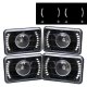 Chevy Cavalier 1984-1987 White LED Black Sealed Beam Projector Headlight Conversion Low and High Beams