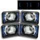 Oldsmobile Starfire 1975-1980 Blue LED Black Chrome Sealed Beam Projector Headlight Conversion Low and High Beams