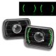 Dodge Ram 150 1981-1993 Green LED Black Sealed Beam Projector Headlight Conversion