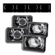 Plymouth Sapporo 1978-1983 LED Black Sealed Beam Projector Headlight Conversion Low and High Beams