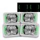 Dodge 600 1985-1988 Green LED Sealed Beam Projector Headlight Conversion Low and High Beams