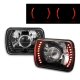 Oldsmobile Cutlass 1978-1979 Red LED Black Chrome Sealed Beam Projector Headlight Conversion