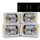 Cadillac Brougham 1987-1989 Amber LED Sealed Beam Projector Headlight Conversion Low and High Beams