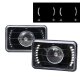 Pontiac Grand AM 1985-1989 White LED Black Sealed Beam Projector Headlight Conversion