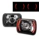 Jeep Wrangler 1987-1995 Red LED Black Chrome Sealed Beam Projector Headlight Conversion