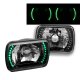 Jeep Wagoneer 1979-1984 Green LED Black Chrome Sealed Beam Headlight Conversion