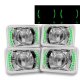 GMC Suburban 1981-1988 Green LED Sealed Beam Projector Headlight Conversion Low and High Beams