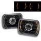 Jeep Wrangler 1987-1995 Amber LED Black Sealed Beam Projector Headlight Conversion