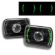 Chevy Cavalier 1982-1983 Green LED Black Sealed Beam Projector Headlight Conversion
