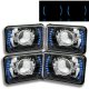 Oldsmobile Cutlass 1976-1977 Blue LED Black Chrome Sealed Beam Projector Headlight Conversion Low and High Beams