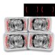 Ford LTD Crown Victoria 1988-1991 Red LED Sealed Beam Projector Headlight Conversion Low and High Beams