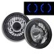 Ford Mustang 1965-1978 Blue LED Black Chrome Sealed Beam Projector Headlight Conversion