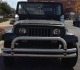 Jeep Wrangler 1987-1995 Black and Chrome Sealed Beam Projector Headlight Conversion Customer Photo