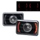 Toyota Supra 1979-1981 Red LED Black Sealed Beam Projector Headlight Conversion