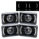 VW Jetta 1980-1984 White LED Black Sealed Beam Projector Headlight Conversion Low and High Beams