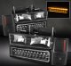 Chevy Suburban 1994-1999 Black Euro Headlights and LED Bumper Lights