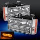 Chevy Blazer Full Size 1992-1993 Clear Euro Headlights and LED Bumper Lights