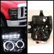 Ford F550 Super Duty 2008-2010 Smoked Halo Projector Headlights and LED Tail Lights