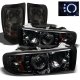 Dodge Ram 3500 1994-2002 Smoked Halo Projector Headlights and Tail Lights