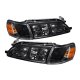 Toyota Corolla DX 1993-1997 Black Euro Headlights and Corner Lights