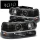 Chevy Tahoe 2000-2006 Black Halo Projector Headlights and Bumper Lights