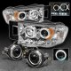 Dodge Ram 3500 2003-2005 Clear Halo Projector Headlights and Halo Fog Lights