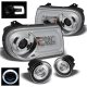 Chrysler 300C 2005-2010 Chrome Projector Headlights LED DRL and Halo Fog Lights